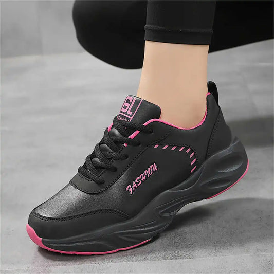 Baskets Basses Femme Semelle Plateforme Épaisse – Sneakers Respirantes Lacets – Pointures 35 à 42
