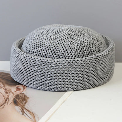 Béret femme été en maille ajourée