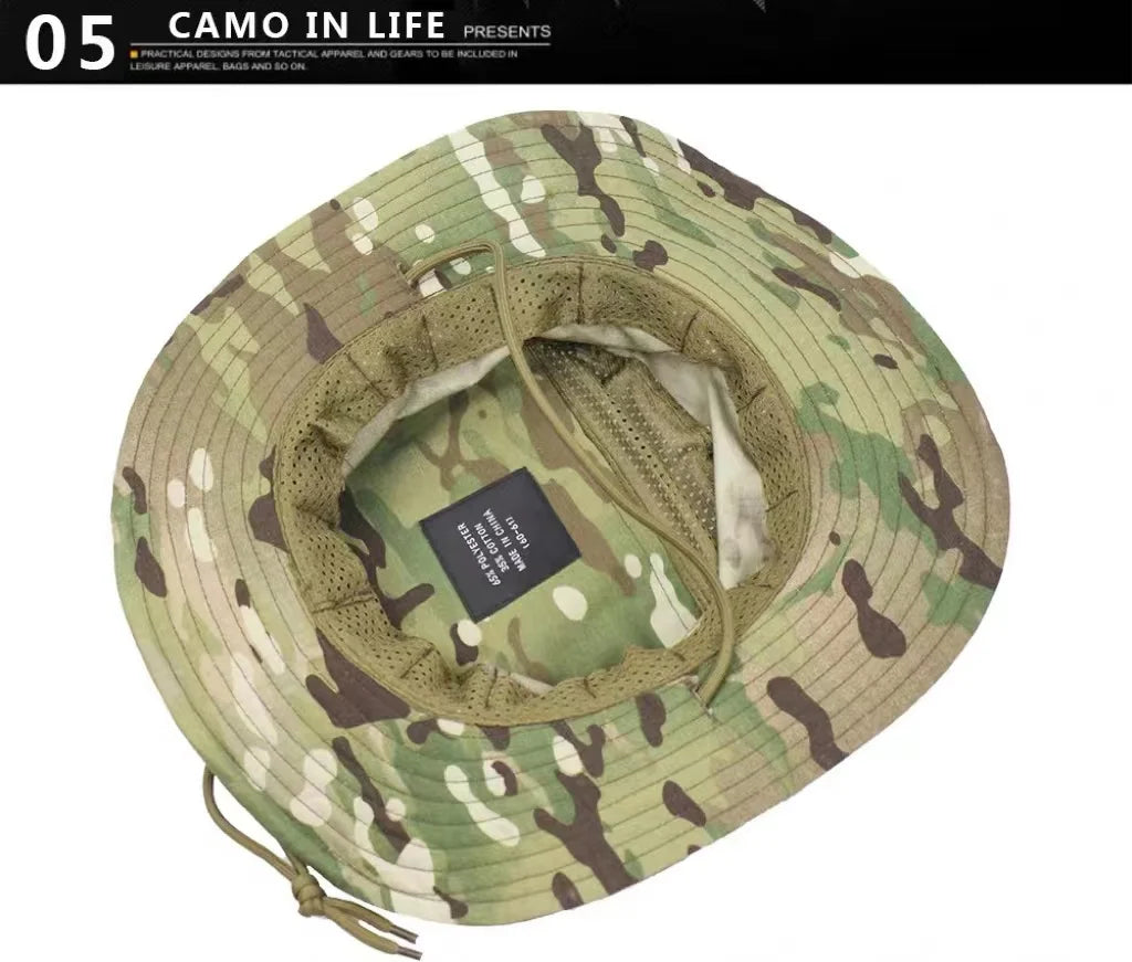 Chapeau Tactique Camo Unisexe – Casquette de Pêche, Randonnée et Soleil - BLACKBEARD OUTDOOR INDUSTRIES