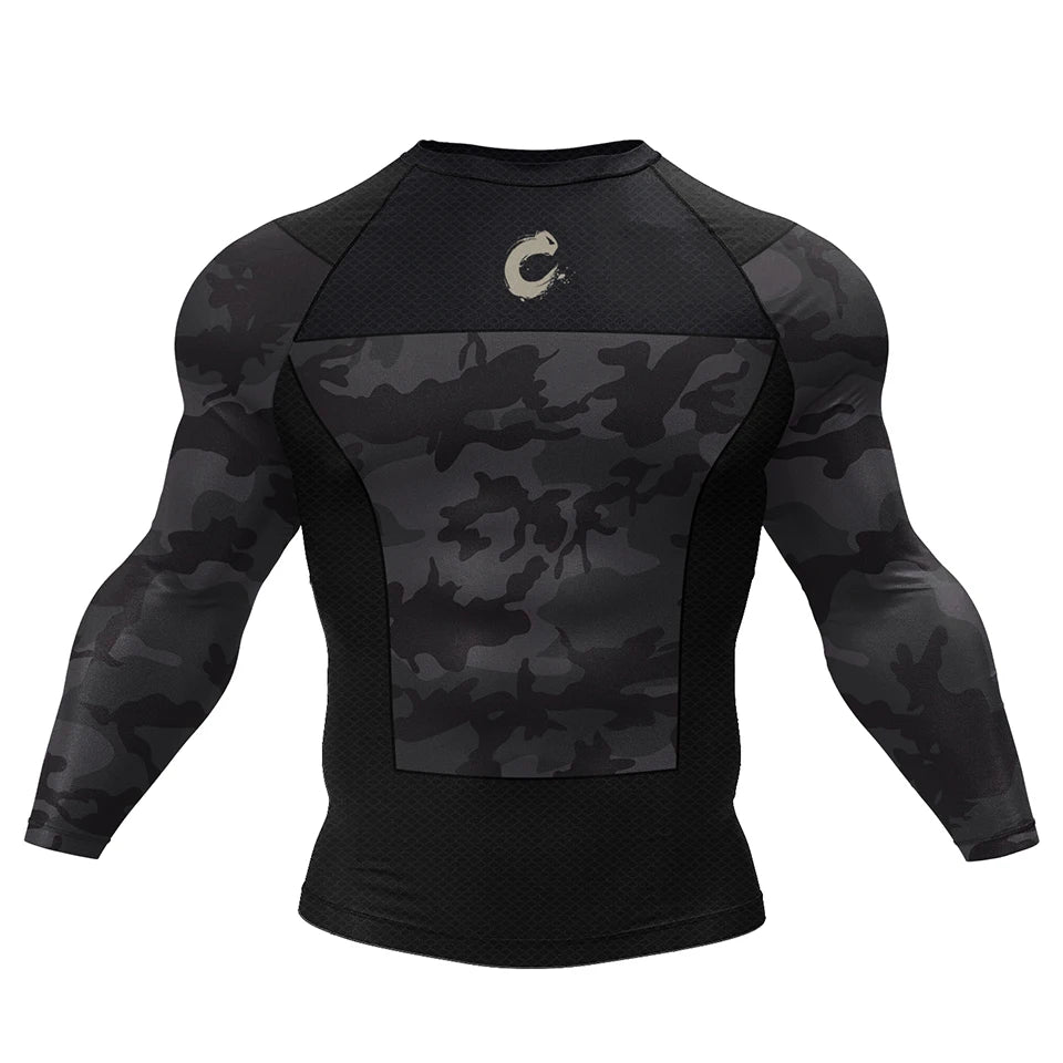 Ensemble T-shirt Rashguard Jiu Jitsu No Gi + Shorts MMA – Compression et Confort pour Hommes, Idéal pour Boxe, Jiu Jitsu, Kickboxing, Muay Thai - BLACKBEARD OUTDOOR INDUSTRIES