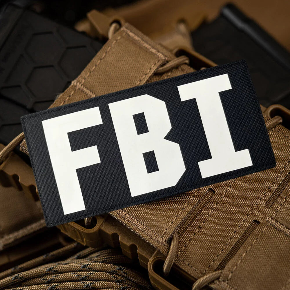 Patch Tactique FBI Imprimé Hook & Loop – Badge Moral Militaire Brassard Sac à Dos - BLACKBEARD OUTDOOR INDUSTRIES