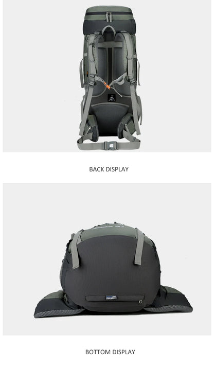 Sac à Dos de Camping 75L - Avec Housse de Pluie - Randonnée, Escalade, Trekking - Unisexe - BLACKBEARD OUTDOOR INDUSTRIES