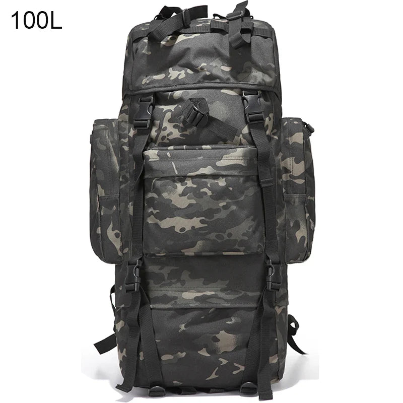 Sac à Dos Tactique 100L – Ultra Grande Capacité Étanche avec Cadre Interne - BLACKBEARD OUTDOOR INDUSTRIES