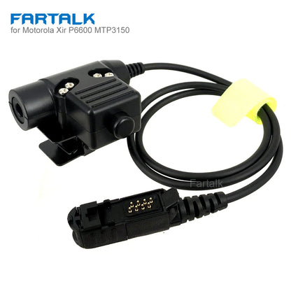PTT Tactique U94 Motorola 8 Broches – Adaptateur Casque XiR P6600, MTP3150, DP2400, XPR3300