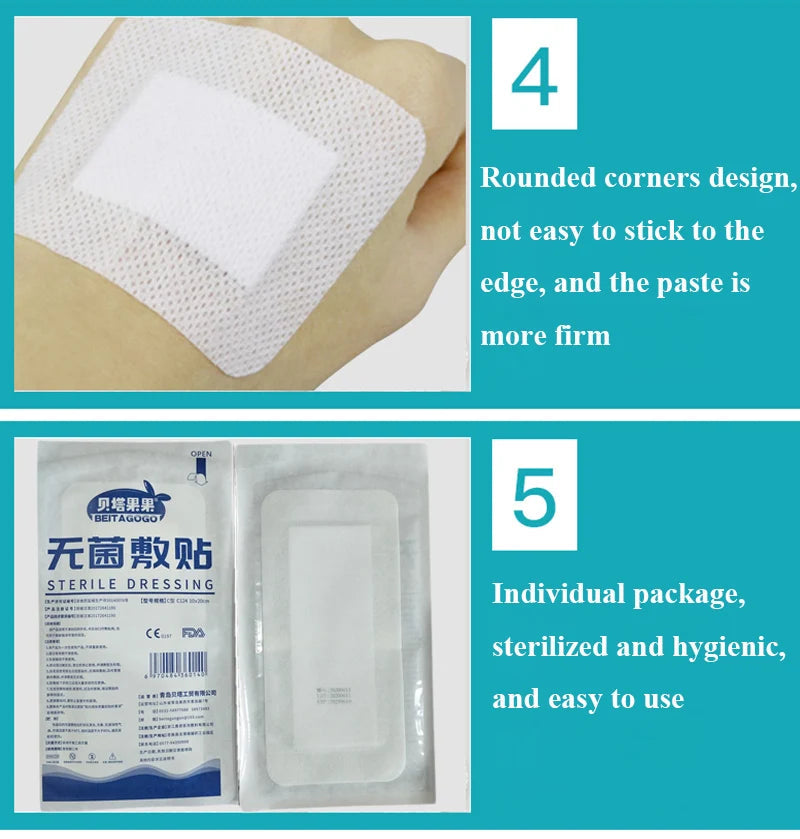40Pcs Pansements Médicaux Respirants Adhésifs – Bandages pour Soins de Plaies Chirurgicales et Urgences BLACKBEARD OUTDOOR INDUSTRIES