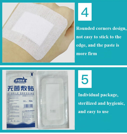 40Pcs Pansements Médicaux Respirants Adhésifs – Bandages pour Soins de Plaies Chirurgicales et Urgences BLACKBEARD OUTDOOR INDUSTRIES