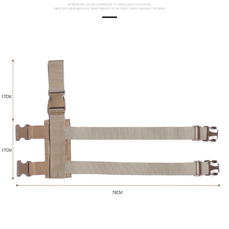 Holster de Cuisse MOLLE Universel – Plateforme de Support Tactique pour Pistolet, Réglable, Idéal pour Chasse, Paintball et Activités de Terrain BLACKBEARD OUTDOOR INDUSTRIES