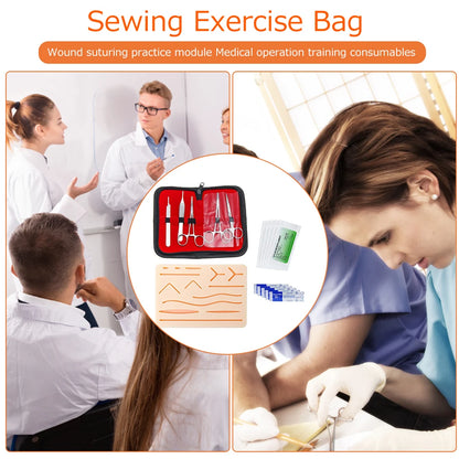 Kit de Pratique de Suture pour Étudiants en Médecine - Formation Chirurgicale avec Simulateur de Peau, Ensemble d'Outils d'Enseignement et Matériel Éducatif - BLACKBEARD OUTDOOR INDUSTRIES