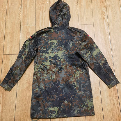 Parka camouflage Flecktarn unisexe mi-longue