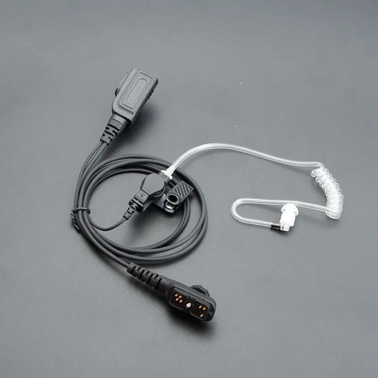 Oreillette Acoustique Tubulaire avec PTT – Compatible Hytera PD700/PD780/PD785/PT580H, 2 Broches à Vis