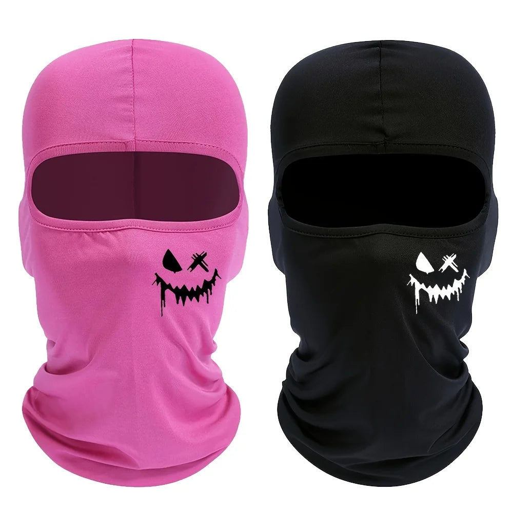 Cagoule visage souriant coupe-vent pour cyclisme et outdoor