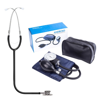 Tensiomètre Manuel Brassard Adulte – Sphygmomanomètre Anéroïde avec Stéthoscope et Pochette
