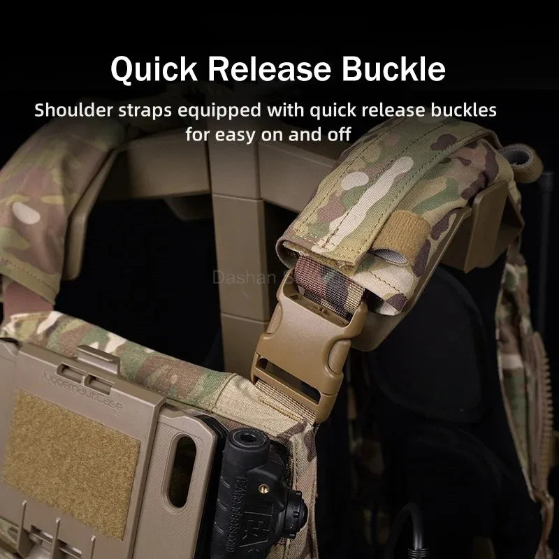 Gilet Tactique AVS MBAV Plate Carrier – Gilet Modulaire Adaptatif à Libération Rapide, Confortable, avec Système MOLLE – Airsoft, Entraînement, Chasse et Combat BLACKBEARD OUTDOOR INDUSTRIES