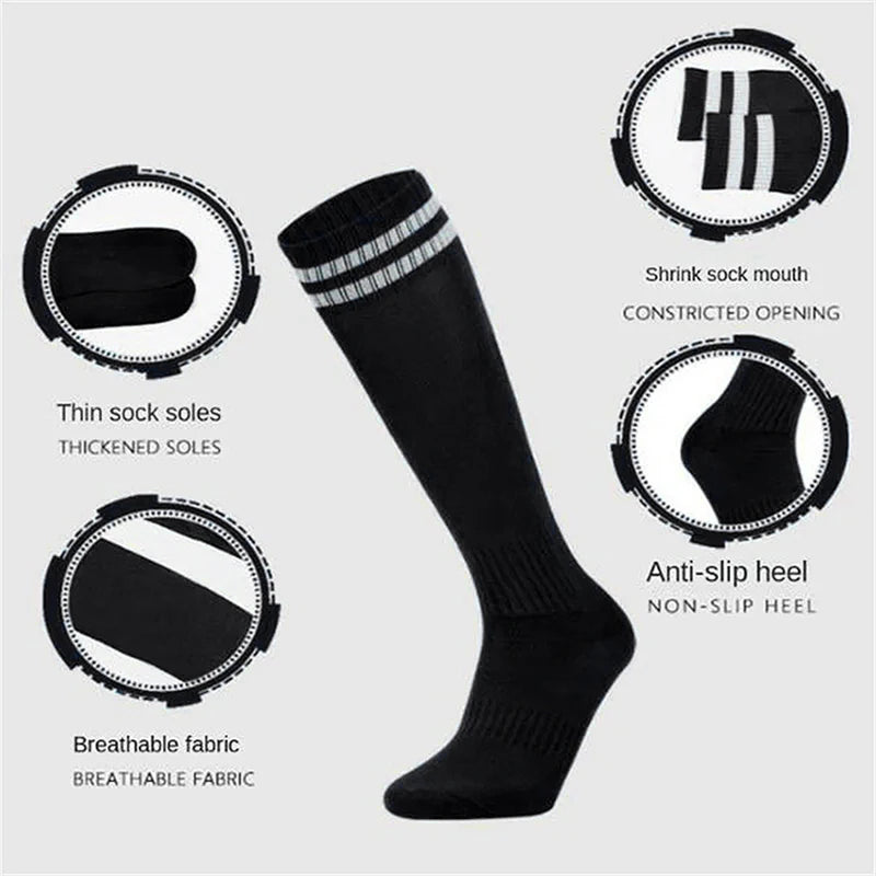 Chaussettes de Football – Longues jusqu’au genou – Enfant & Adulte – Coton Respirant - BLACKBEARD OUTDOOR INDUSTRIES