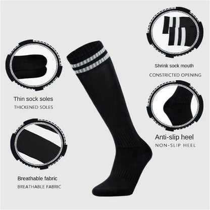 Chaussettes de Football – Longues jusqu’au genou – Enfant & Adulte – Coton Respirant - BLACKBEARD OUTDOOR INDUSTRIES