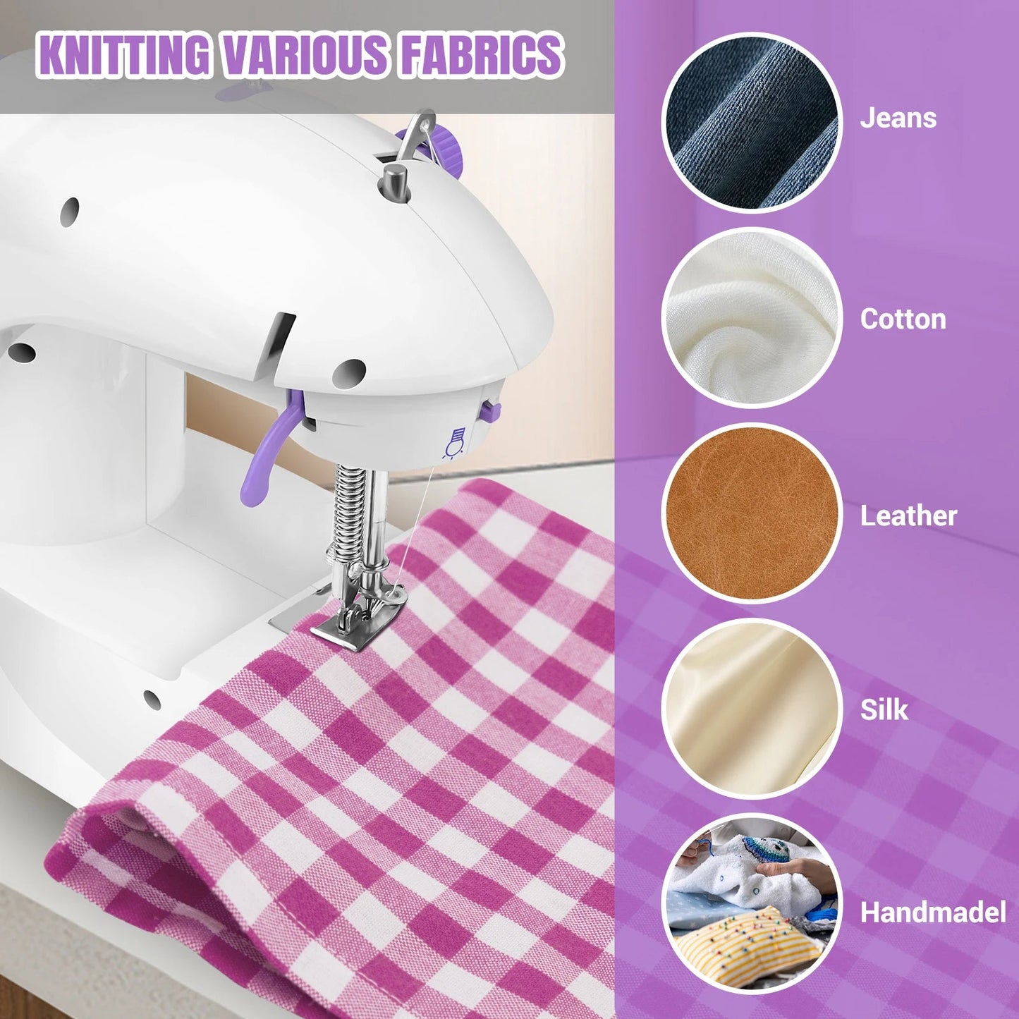 Mini Machine à Coudre avec Table d'Extension pour Débutants - Outil de Couture à Double Vitesse, Pédale et Cadeau pour Enfants BLACKBEARD OUTDOOR INDUSTRIES