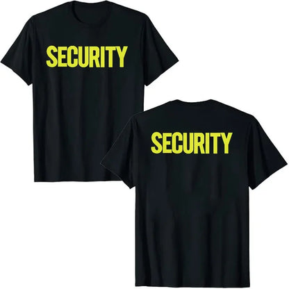 T-shirt de Sécurité avec Impression Avant et Arrière - T-shirt Homme de Uniforme pour Événements, Couvre-Vêtement, Manches Courtes - BLACKBEARD OUTDOOR INDUSTRIES