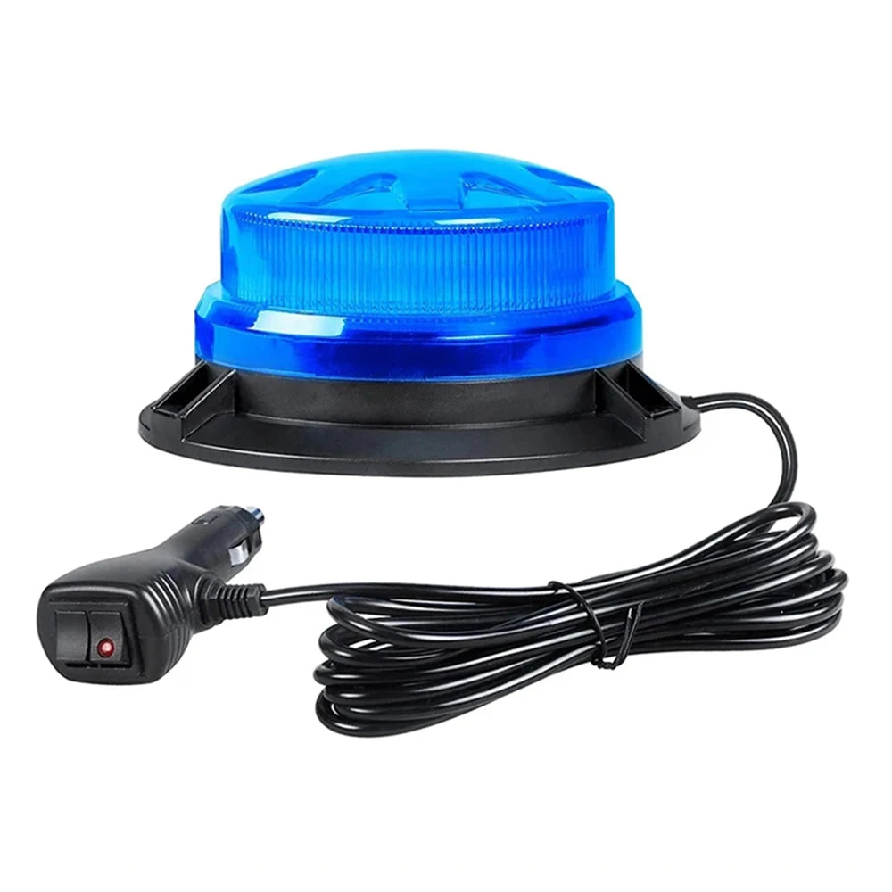LED Feu Stroboscopique d'Urgence avec Base Magnétique - Lumière de Signalisation de Toit de Voiture (12V/24V) BLACKBEARD OUTDOOR INDUSTRIES