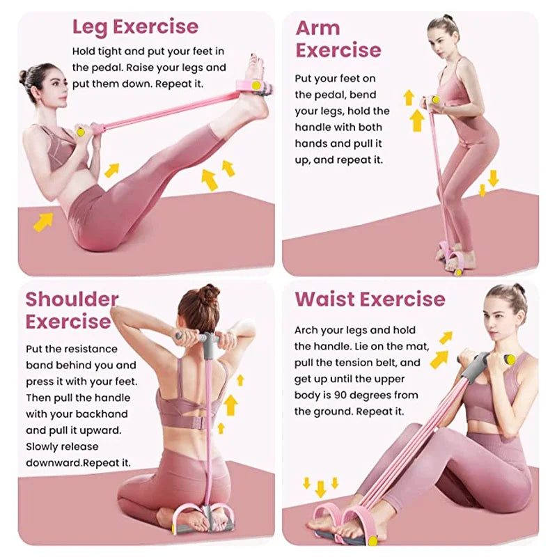 Kit yoga et fitness 5 pièces avec élastiques et accessoires