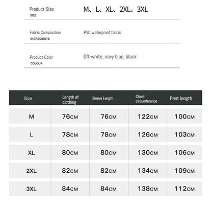 Set de Poncho de Pluie Séparé avec Pantalons - Ensemble Complet Résistant aux Tempêtes, Imperméable,  Réfléchissant BLACKBEARD OUTDOOR INDUSTRIES