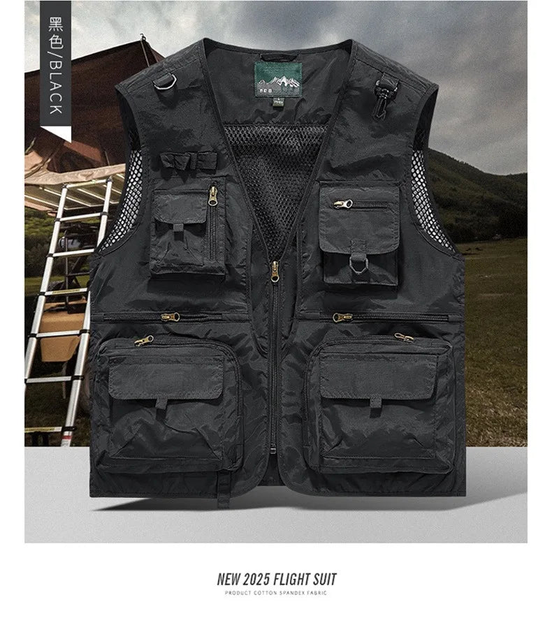 Gilet Tactique Homme Été – 14 Poches, Mesh Respirant - BLACKBEARD OUTDOOR INDUSTRIES