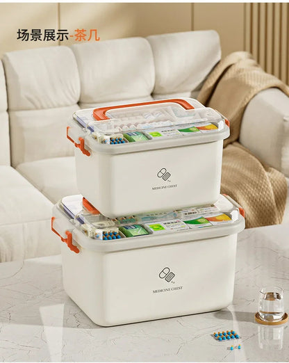 Boîte à Médicaments Portable Grande Capacité – Trousse de Premiers Secours Familiale avec Multi-Compartiments Ma boutique