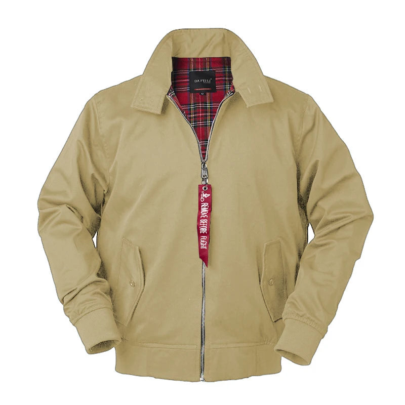 Veste Bomber Rétro Homme DAFEILI | Style Européen Classique | Coupe-Vent Vintage Streetwear - BLACKBEARD OUTDOOR INDUSTRIES