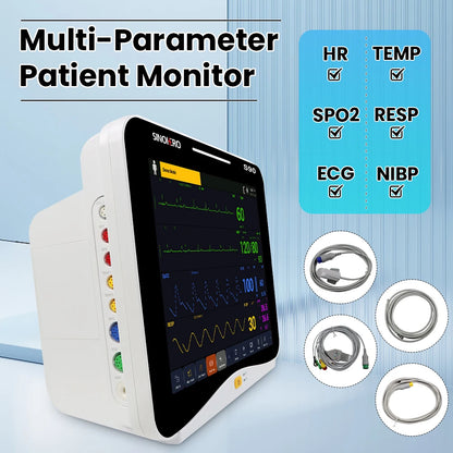 Moniteur Patient Multiparamétrique 12.1" Sinohero S90C – ECG, SpO2, NIBP, RESP, TEMP, IBP, EtCO2