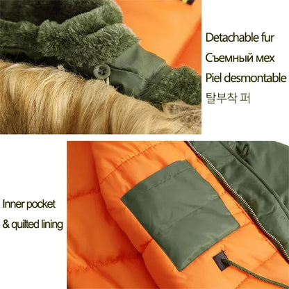 Parka homme longue à capuche pour l’hiver