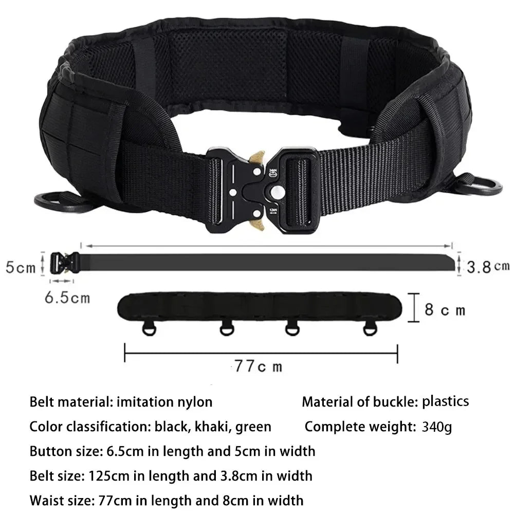 Ceinture Tactique MOLLE Réglable – Boucle à Dégagement Rapide | Ceinture de Combat Multifonction pour Activités Outdoor - BLACKBEARD OUTDOOR INDUSTRIES