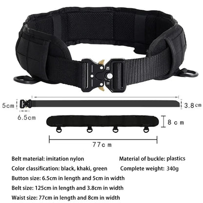 Ceinture Tactique MOLLE Réglable – Boucle à Dégagement Rapide | Ceinture de Combat Multifonction pour Activités Outdoor - BLACKBEARD OUTDOOR INDUSTRIES