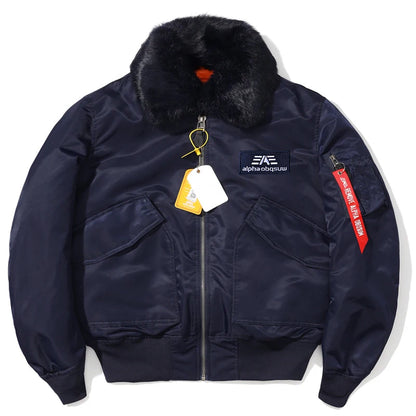 Veste Hiver Épaissie Homme | Style Pilote avec Col en Fourrure | Veste Parker Cargo Tactique - BLACKBEARD OUTDOOR INDUSTRIES
