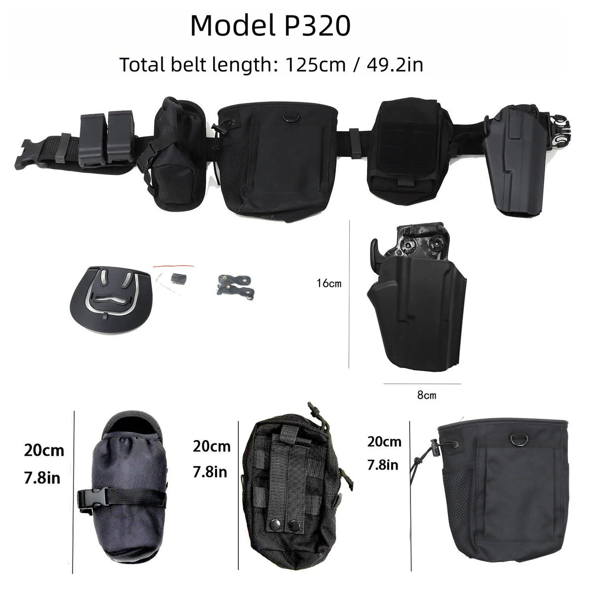 Ceinturon Tactique Décrochage Rapide - Holster et Pochettes IPSC
