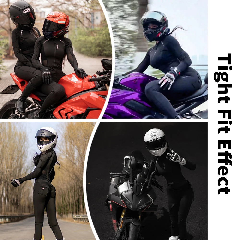 WOSAWE Women Motorcycle Jacket and Pants Set with Removable Pads Soft Protective Gear CE Certified Safety Moto Racing Clothes BLACKBEARD OUTDOOR INDUSTRIES