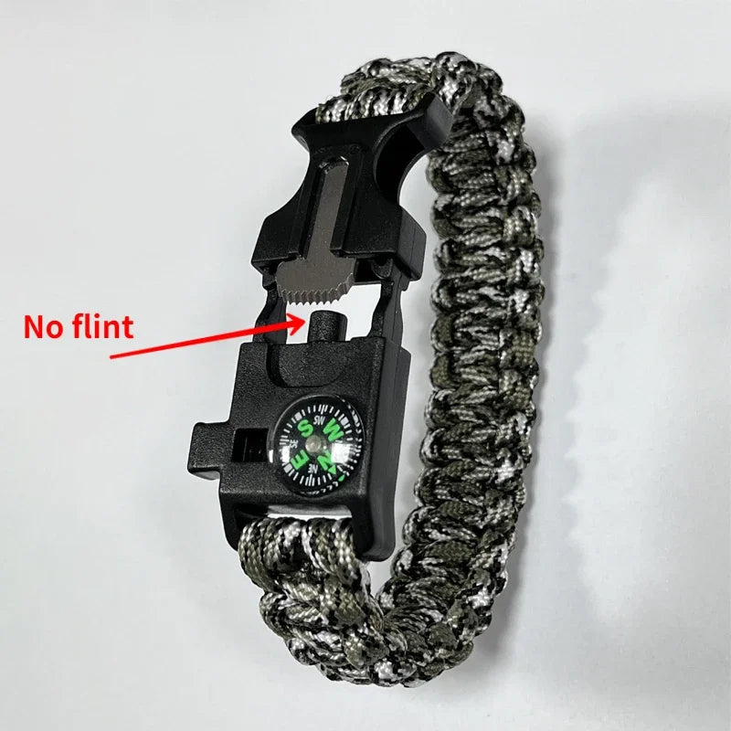 Bracelet de Survie Paracorde 3 en 1 pour Hommes et Femmes – Boussole, Sifflet, Couteau – Accessoire Multi-fonction pour Camping, Randonnée et Urgences - BLACKBEARD OUTDOOR INDUSTRIES