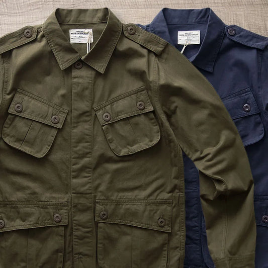 Veste Casual Vintage Amekaji Multi-Poches pour Homme - TCU - BLACKBEARD OUTDOOR INDUSTRIES