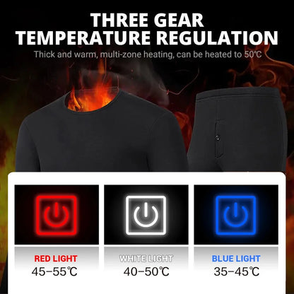 Sous-vêtement chauffant USB hiver – Veste, pantalon ou ensemble