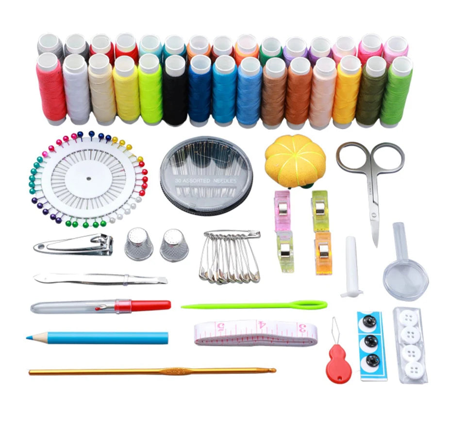 Kit Complet de Couture avec Fils, Aiguilles, Ciseaux, Mètre Ruban, Boutons - Set de Couture Portable pour DIY, Broderie, et Travaux Manuels BLACKBEARD OUTDOOR INDUSTRIES