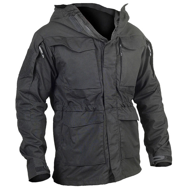 Veste M65 Militaire Homme | Coupe-Vent Tactique Étanche avec Capuche – Hiver/Automne - BLACKBEARD OUTDOOR INDUSTRIES
