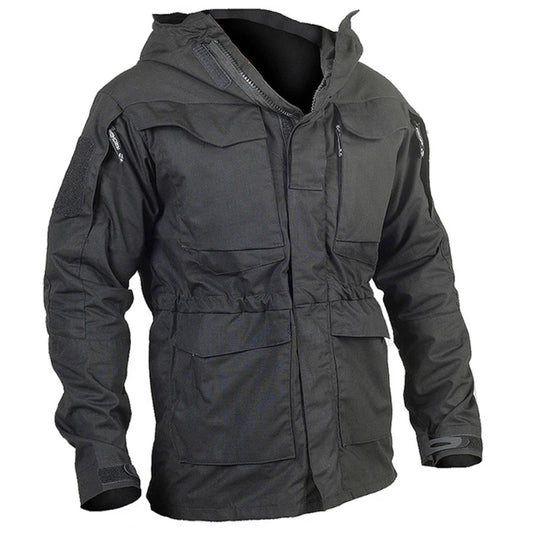 Veste M65 Militaire Homme | Coupe-Vent Tactique Étanche avec Capuche – Hiver/Automne - BLACKBEARD OUTDOOR INDUSTRIES