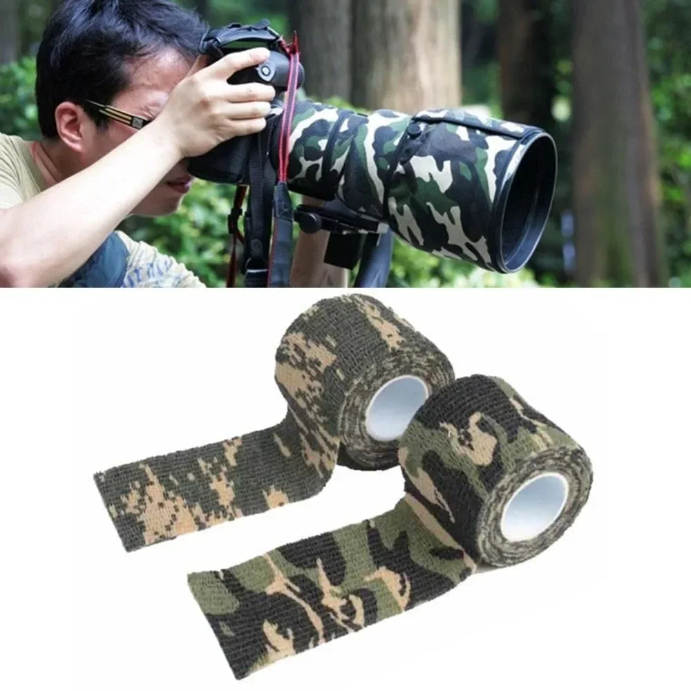 Ruban de Camouflage Extérieur 5 cm x 4,5 m – Bande Adhésive Auto-adhésive Imperméable pour Chasse, Tir et Outdoor Ma boutique