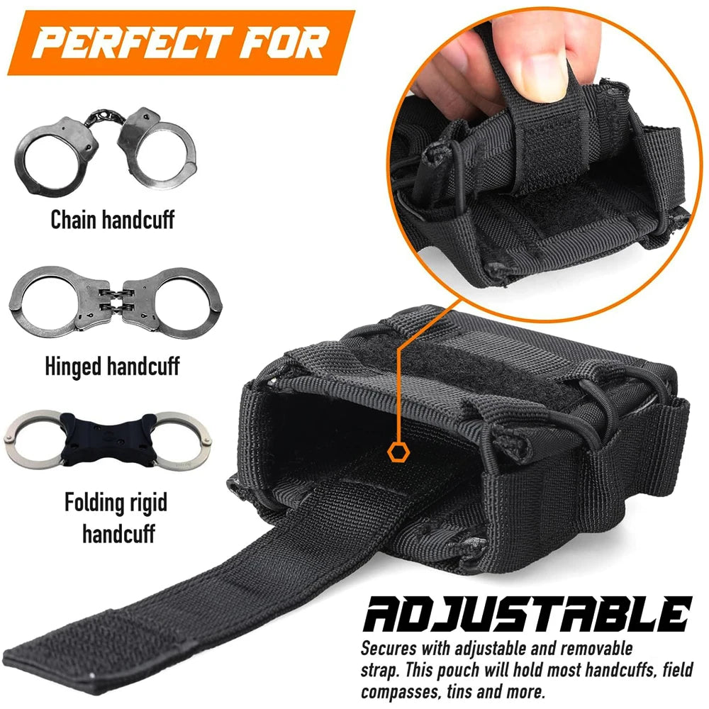 Étui Ouvert pour Menottes – Poche Tactique Compatible MOLLE – Étui Universel pour Ceinture de Service - BLACKBEARD OUTDOOR INDUSTRIES