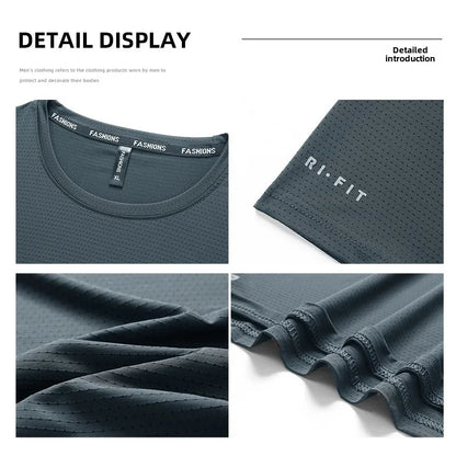T-Shirt Homme Grande Taille Ice Silk – Respirant, Séchage Rapide | L à 8XL