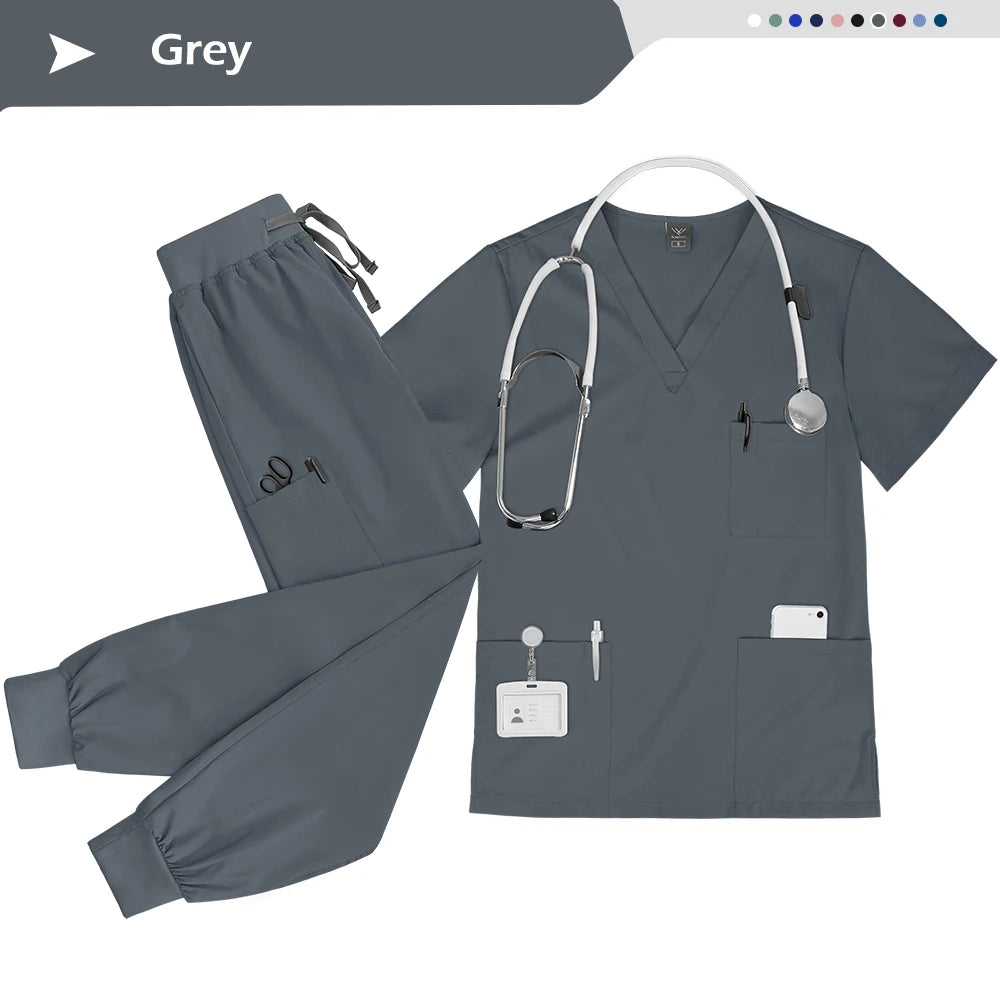 Ensemble Scrubs Infirmier Unisexe — Haut & Pantalon Jogger Médical - BLACKBEARD OUTDOOR INDUSTRIES