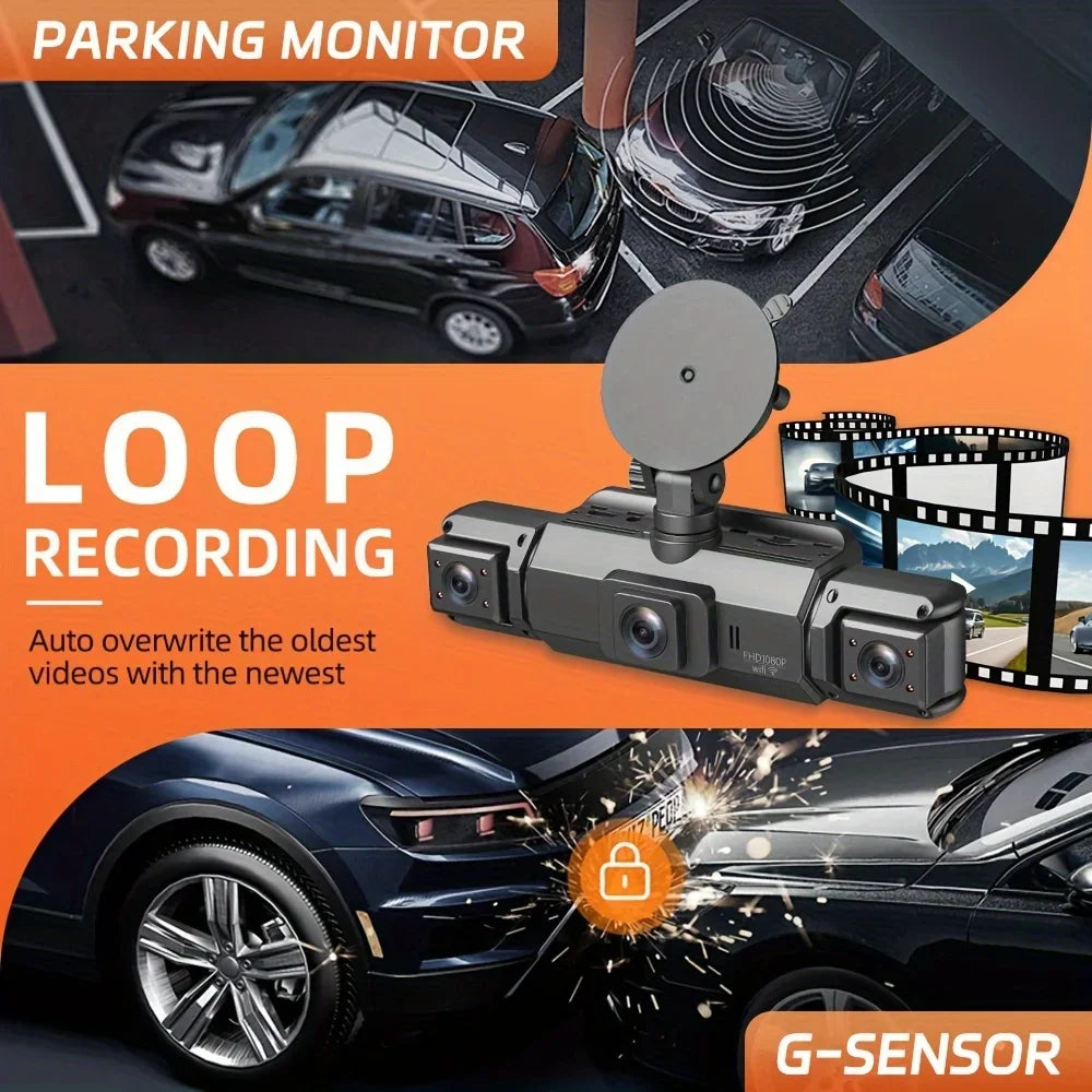 📷 Caméra Voiture 4 Canaux 1080P – GMAIPOP DVR avec Vision Nocturne, WiFi & Enregistrement 360° Ma boutique