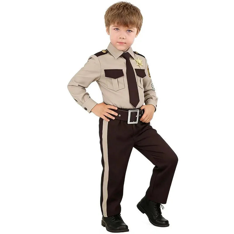 Costume Policier Garçon Cosplay – Uniforme Police Classique Halloween & Scène - BLACKBEARD OUTDOOR INDUSTRIES