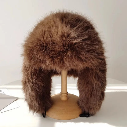 Chapka Ushanka Peluche Douce - Oreillettes, Unisexe pour le Ski et l'Hiver