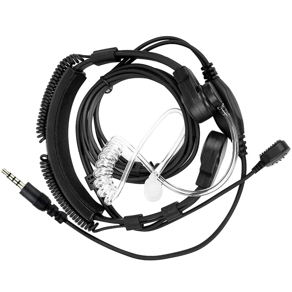 Microphone Laryngé Réglable avec Tube Acoustique 3.5mm + PTT Doigt – Micro-casque Discret pour Téléphone Mobile - BLACKBEARD OUTDOOR INDUSTRIES
