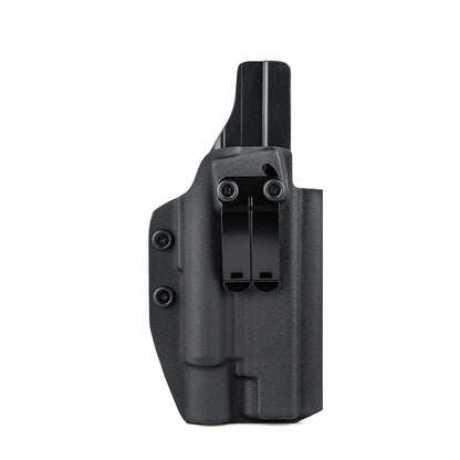 Holster IWB Kydex Glock 19 19X 23 25 32 44 45 + Olight Baldr Pro R – Port Dissimulé Ceinture, Rétention Réglable | Droitier & Gaucher - BLACKBEARD OUTDOOR INDUSTRIES