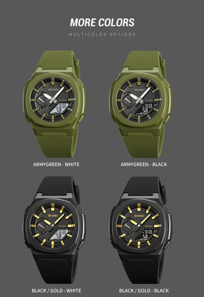 Montre de Sport SKMEI 2091 pour Homme – Montre Numérique Militaire Résistante à l'Eau avec Fonction Compte à Rebours et Date - BLACKBEARD OUTDOOR INDUSTRIES